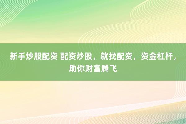 新手炒股配资 配资炒股，就找配资，资金杠杆，助你财富腾飞