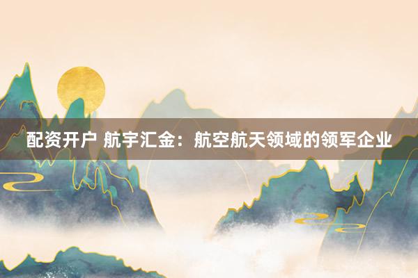 配资开户 航宇汇金：航空航天领域的领军企业