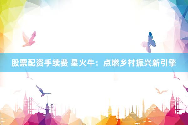 股票配资手续费 星火牛：点燃乡村振兴新引擎