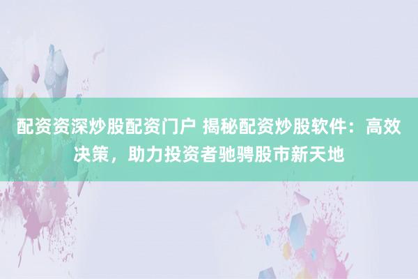 配资资深炒股配资门户 揭秘配资炒股软件：高效决策，助力投资者驰骋股市新天地