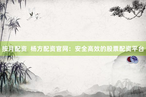 按月配资  杨方配资官网：安全高效的股票配资平台