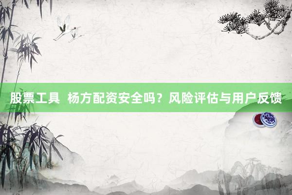 股票工具  杨方配资安全吗？风险评估与用户反馈