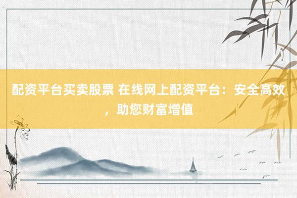 配资平台买卖股票 在线网上配资平台：安全高效，助您财富增值
