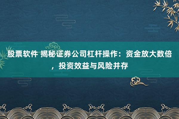 股票软件 揭秘证券公司杠杆操作：资金放大数倍，投资效益与风险并存