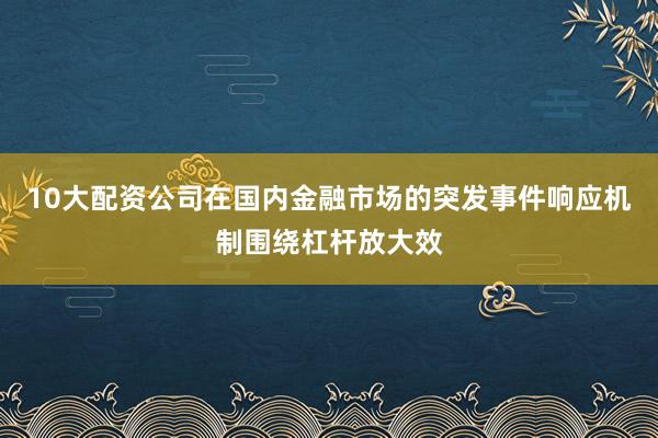 10大配资公司在国内金融市场的突发事件响应机制围绕杠杆放大效