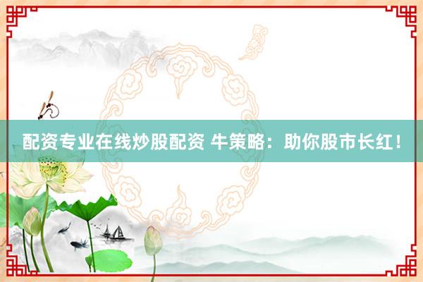 配资专业在线炒股配资 牛策略：助你股市长红！