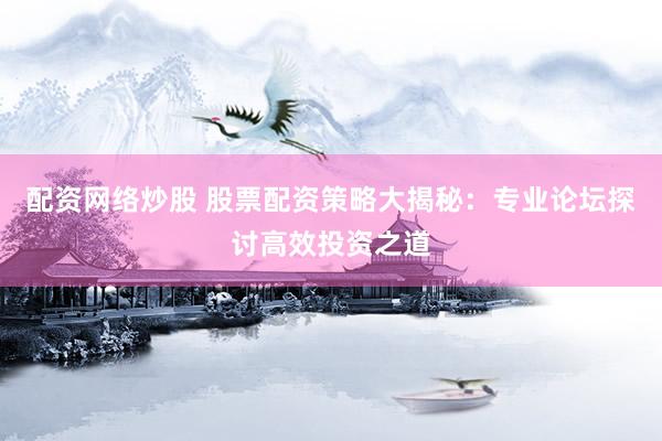 配资网络炒股 股票配资策略大揭秘：专业论坛探讨高效投资之道