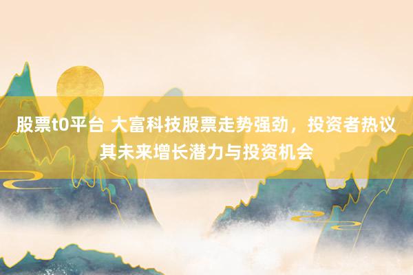 股票t0平台 大富科技股票走势强劲，投资者热议其未来增长潜力与投资机会
