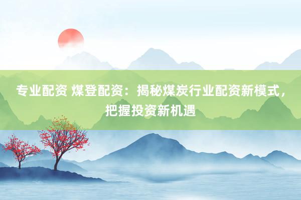 专业配资 煤登配资：揭秘煤炭行业配资新模式，把握投资新机遇